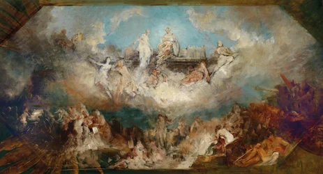 Die Versenkung des Nibelungenhortes im Rhein